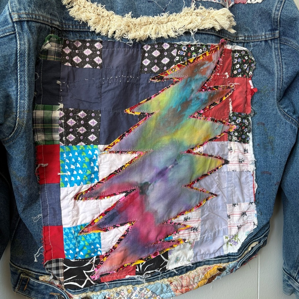 Grateful Dead Inspired Patchwork Denim Jacket - image 3